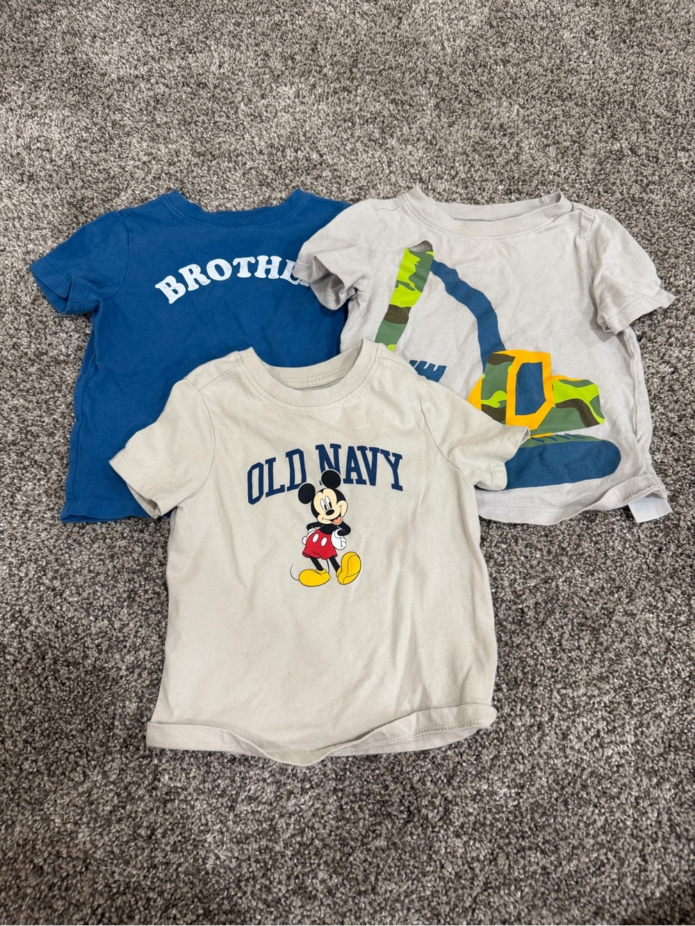 Old Navy Boys Short Sleeve Tees - Blue, Light Gray, Gray